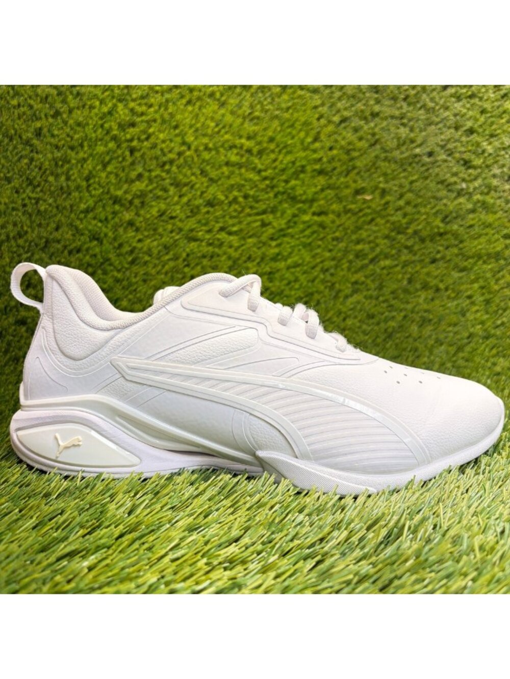 Puma Neutron SL Mens Size 9 White Gray Athletic Running Walking Shoes Sneakers